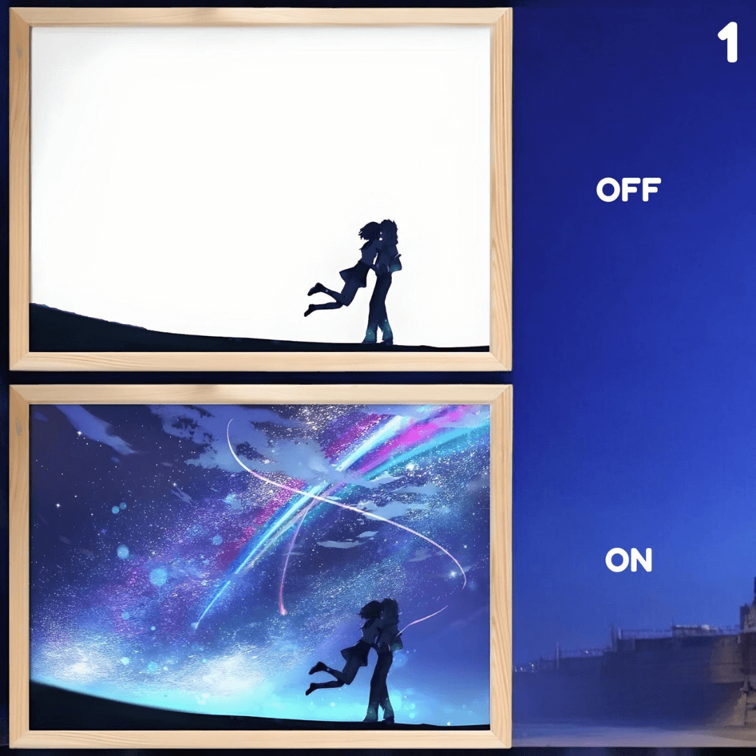 Aesthetic anime night light perfect for bedroom or gaming room decor