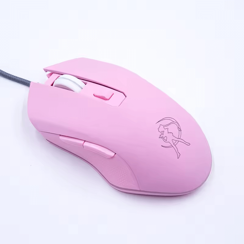 Cute Girl’s Gaming Mouse with RGB LED Lights