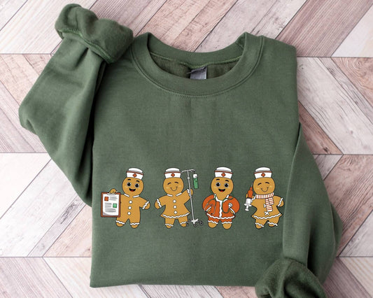 Christmas Gingerbread Nurse Sweatshirt