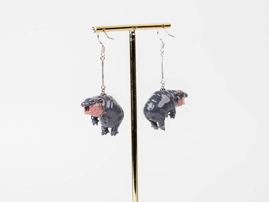 Pygmy Hippo "Moo Deng" Earrings