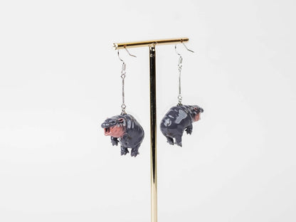 Pygmy Hippo "Moo Deng" Earrings